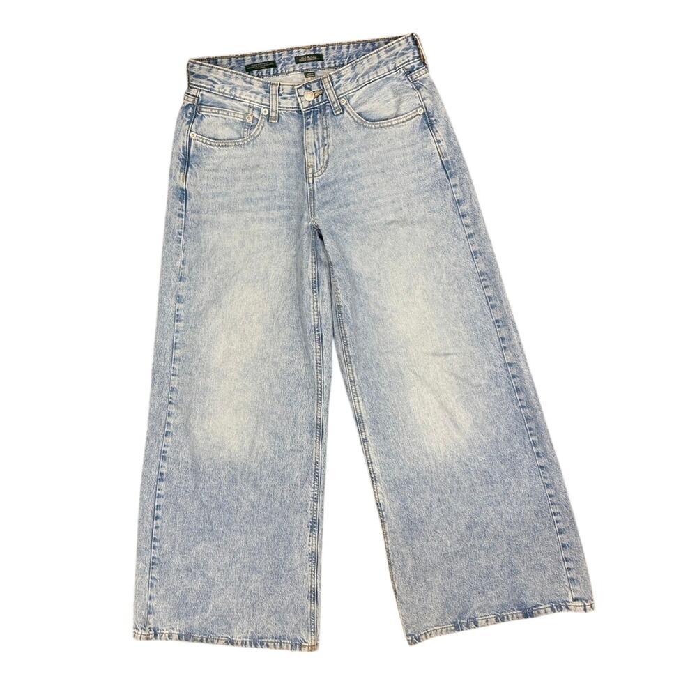 Wild Fable Low Rise Ultra Wide Leg Jeans Light Wash Size 0R Y2K Baggy